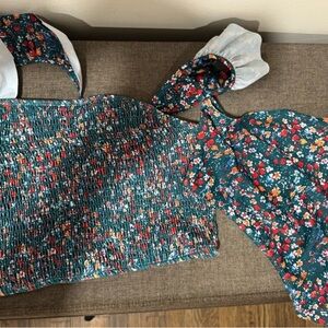 Floral Smocked Bathing Suit